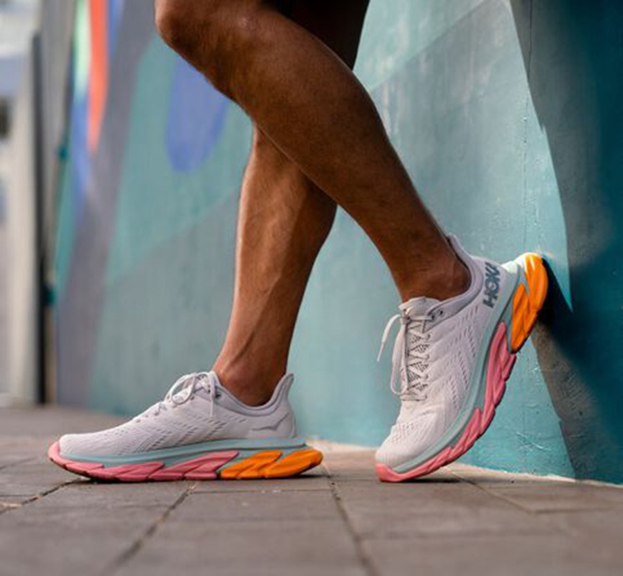 Hoka One One Clifton Edge Löparskor Herr - Vita - KHGWZ-8026